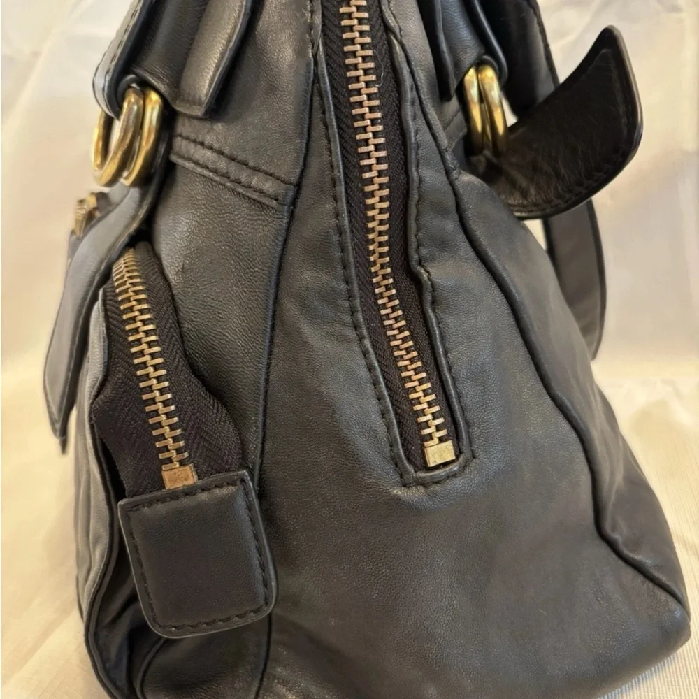 VTG Chloe Brown Quilted Leather Shoulder Bag